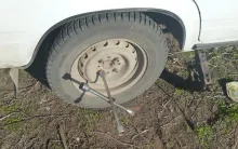 Снятие колеса с жигули